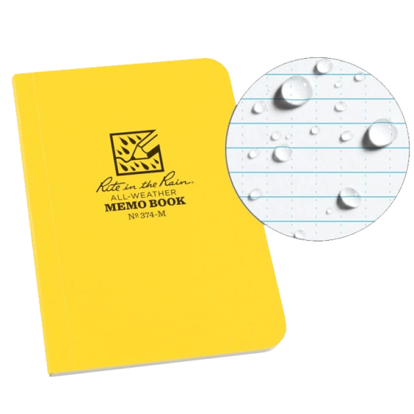 Rite in the Rain - 3.5" x 5" - Side Bound Notebook - Yellow