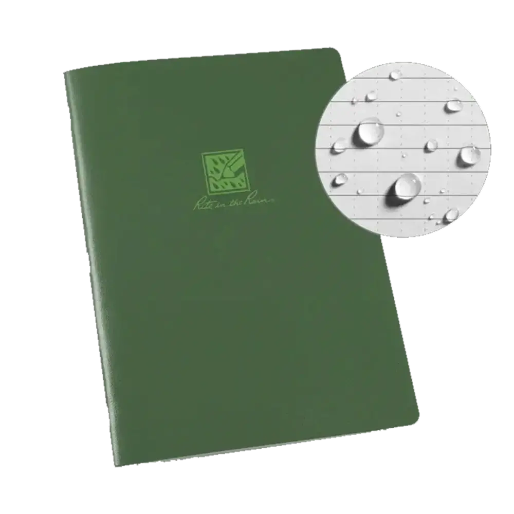 Rite in the Rain Large Stapled Notebook - Green