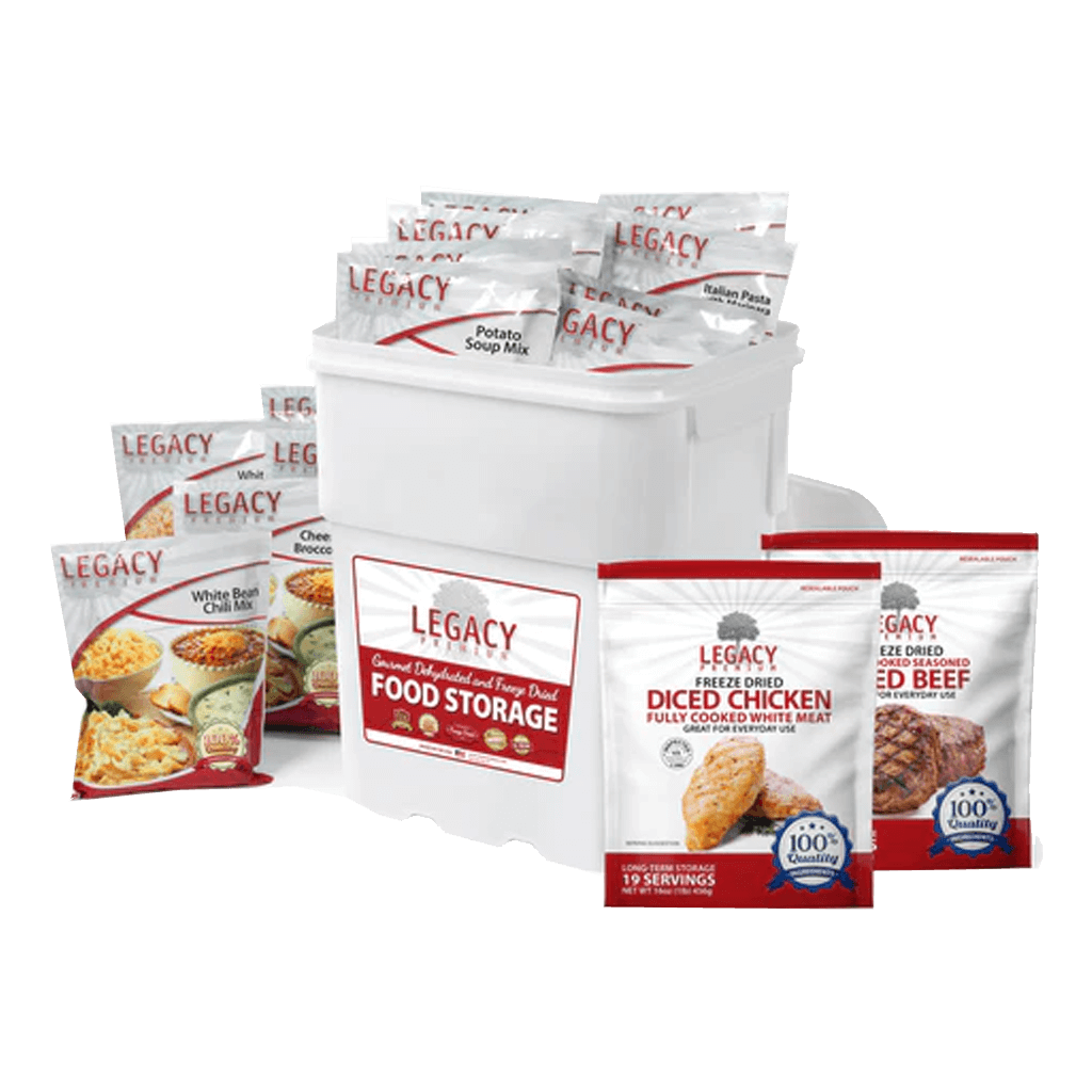 158 Serving Freeze Dried Chicken, Beef and Entree Combo Bucket