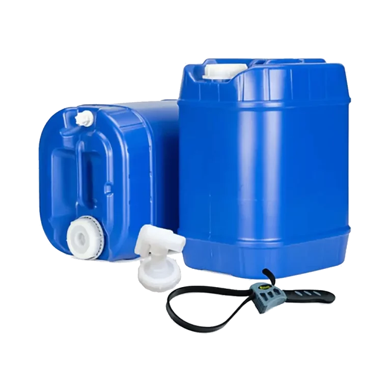 5 to 30 Gallon Blue Water Container Packages - Stackable