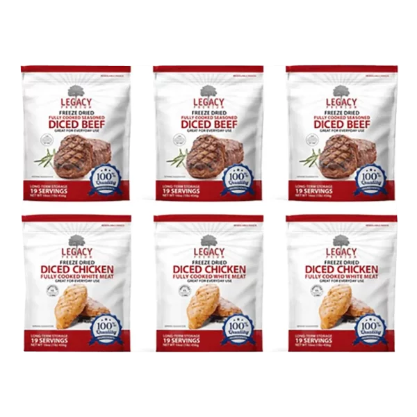 Assorted 100% USDA Freeze Dried Meat Package