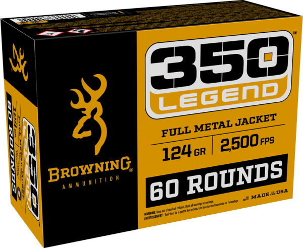 Browning 350 Legend - 124 Grain - FMJ - 60 Rounds