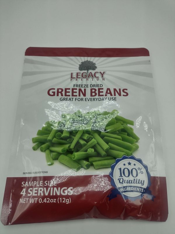 Legacy Premium Long Term Food Storage - Freeze Dried Green Beans - 4 Servings