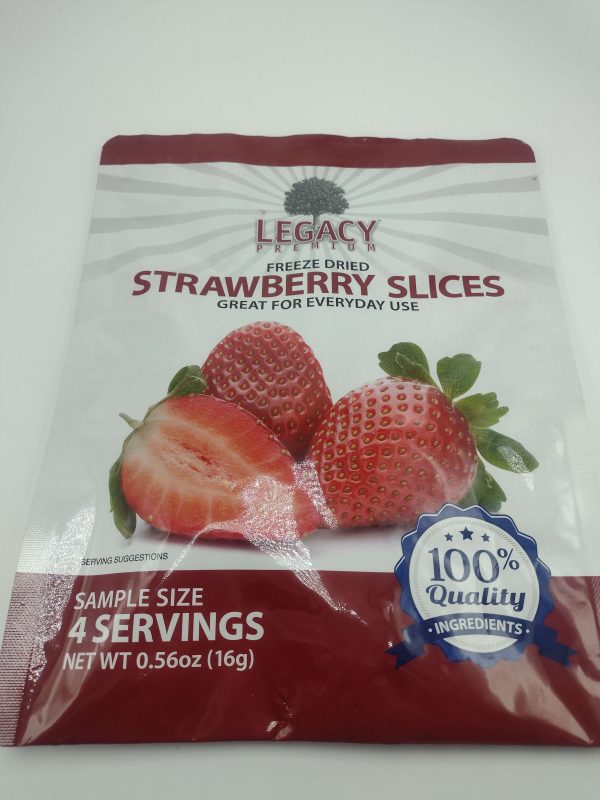 Legacy Premium Long Term Food Storage - Freeze Dried Strawberries - 4 Servings