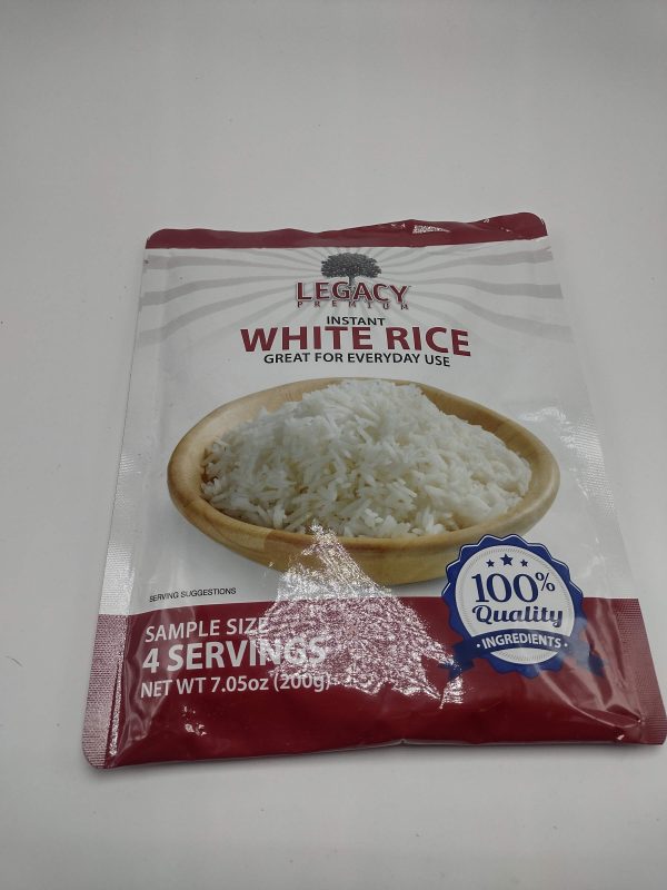 Legacy Premium Long Term Food Storage - Instant White Rice - 4 Servings