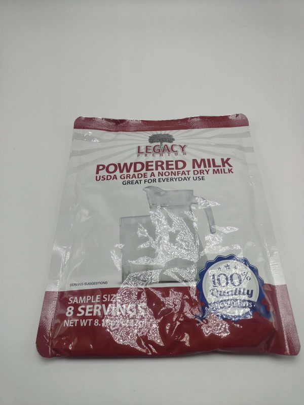 Legacy Premium Long Term Food Storage - Powdered Milk - 8 Servings