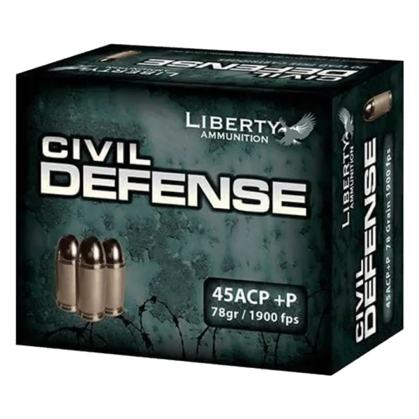 Liberty Ammunition 45 ACP +P - 78 Grain - HP - 20 Rounds