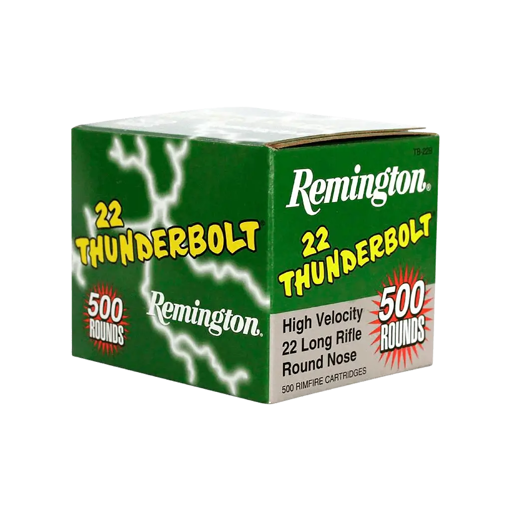Remington 22LR Round Nose - ThunderBolt - 40 Grain - 500 Rds