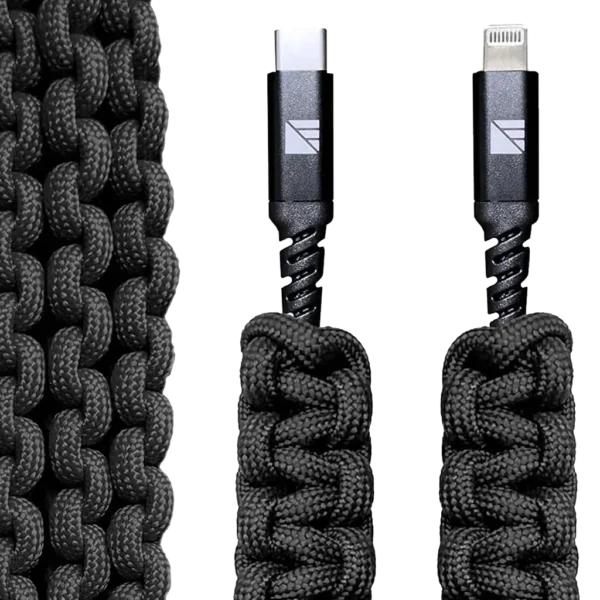 Dark Energy Lightning to C Paracord Cable & USB C to C Paracord Cable