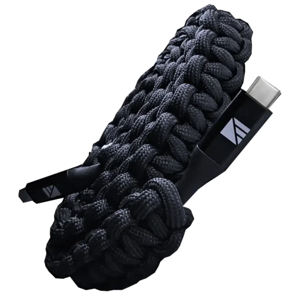 Dark Energy USB-C to USB-C Paracord Cable Black
