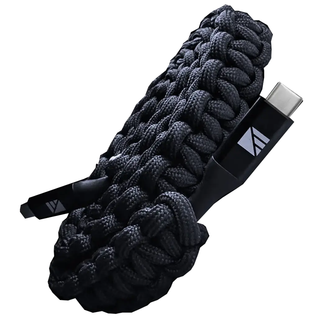 Dark Energy USB-C to USB-C Paracord Cable Black