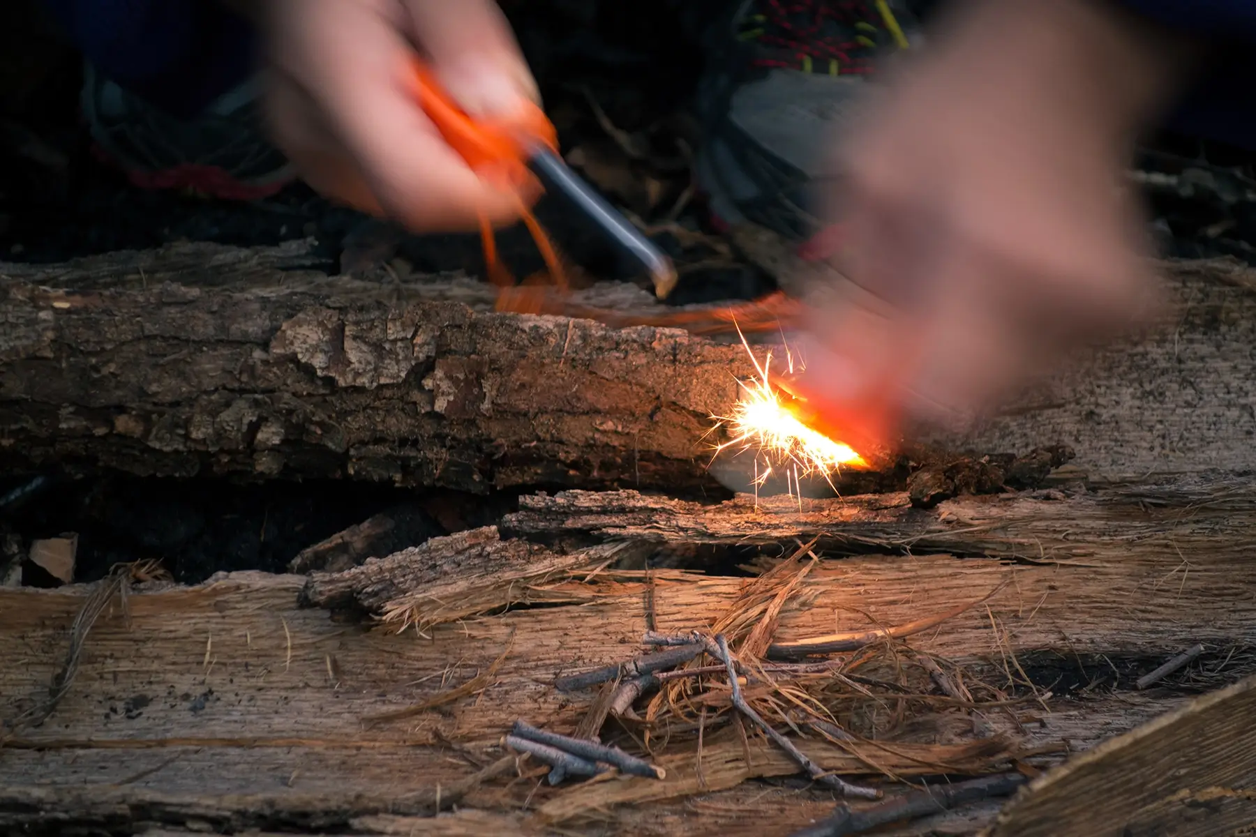 Starting a Fire with a Ferro Rod - Fire Starters