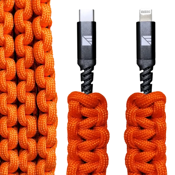 Dark Energy Lightning to C Paracord Cable Hi-Vis