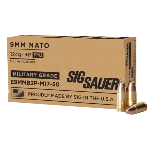 Sig Sauer 9mm - 124 Grain +P - FMJ - 50 Rounds