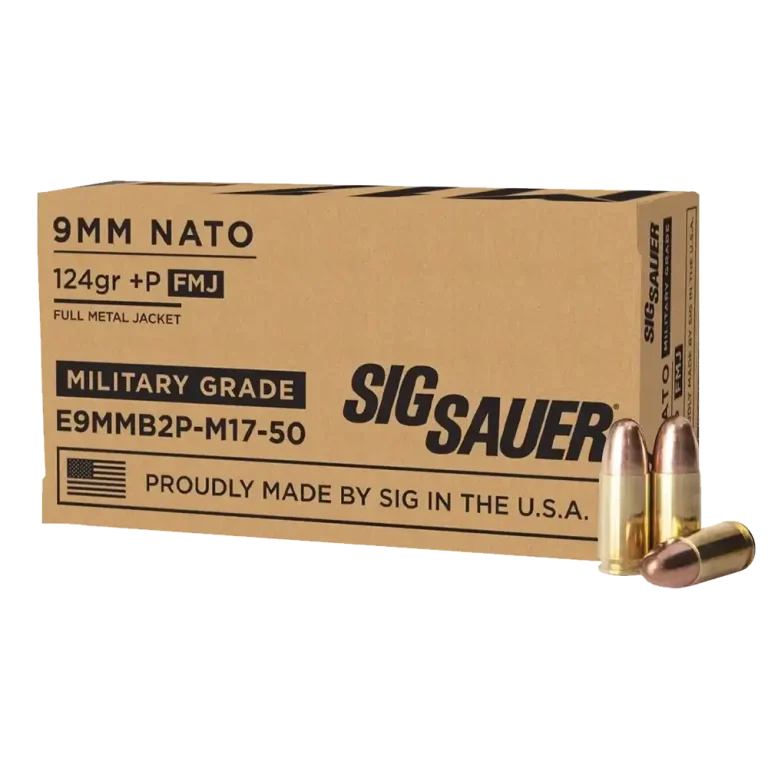 Sig Sauer 9mm - 124 Grain +P - FMJ - 50 Rounds