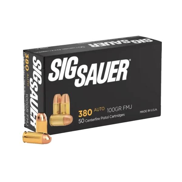 Sig Sauer 380 Auto - 100 Grain - FMJ - 50 Rounds