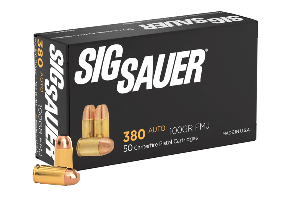 Sig Sauer 380 Auto - 100 Grain - FMJ - 50 Rounds