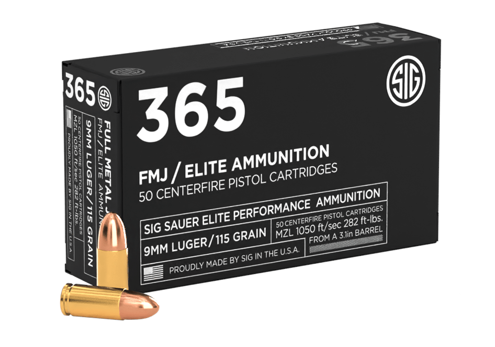 Sig Sauer 9mm - 115 Grain - FMJ 365 - 50 Rounds