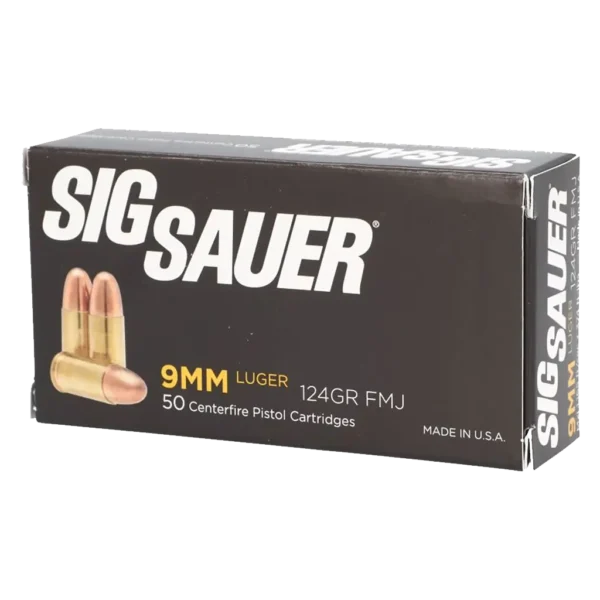 Sig Sauer 9mm - 124 Grain - FMJ - 50 Rounds