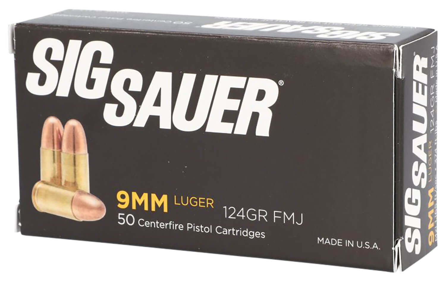 Sig Sauer 9mm - 124 Grain - FMJ - 50 Rounds