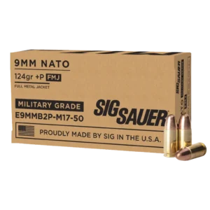 Sig Sauer 9mm - 124 Grain +P - FMJ - 50 Rounds
