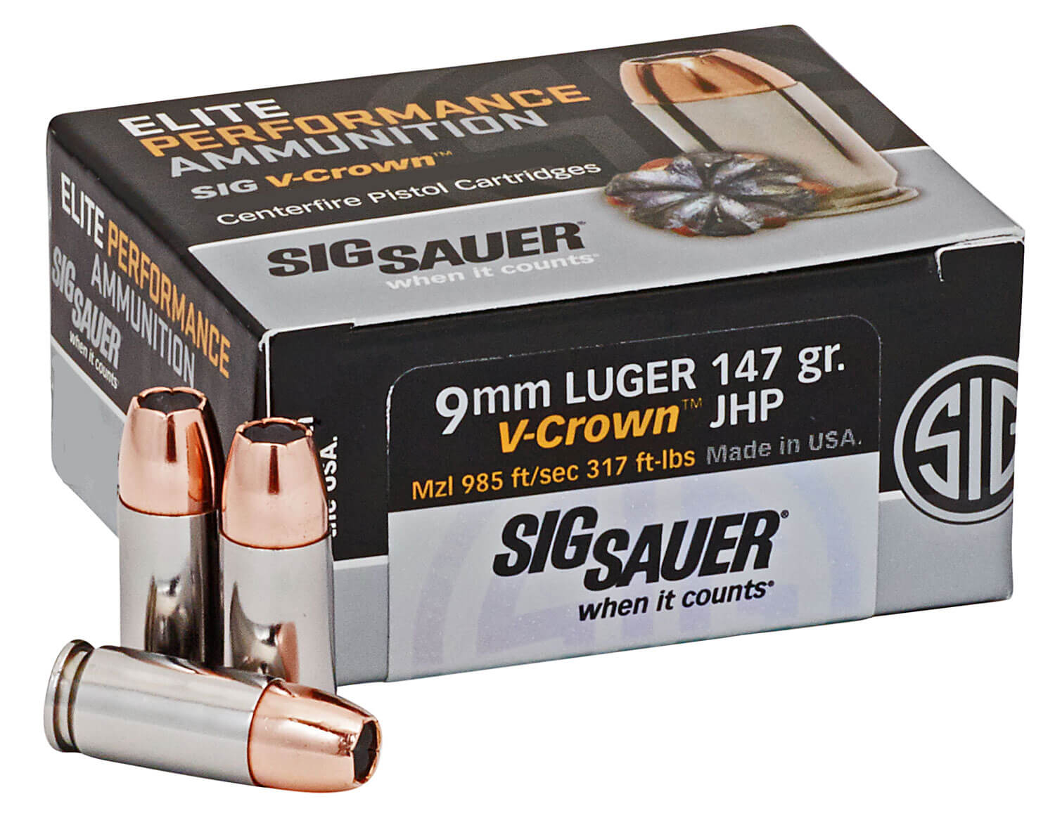 Sig Sauer 9mm - 147 Grain - JHP - 50 Rounds