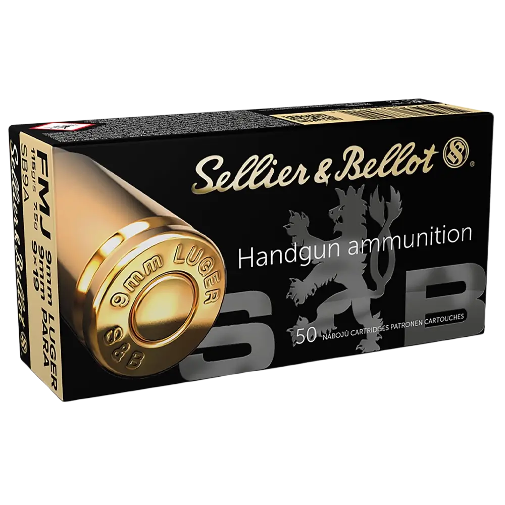Sellier & Bellot 9mm - 115 Grain - FMJ - 50 Rounds