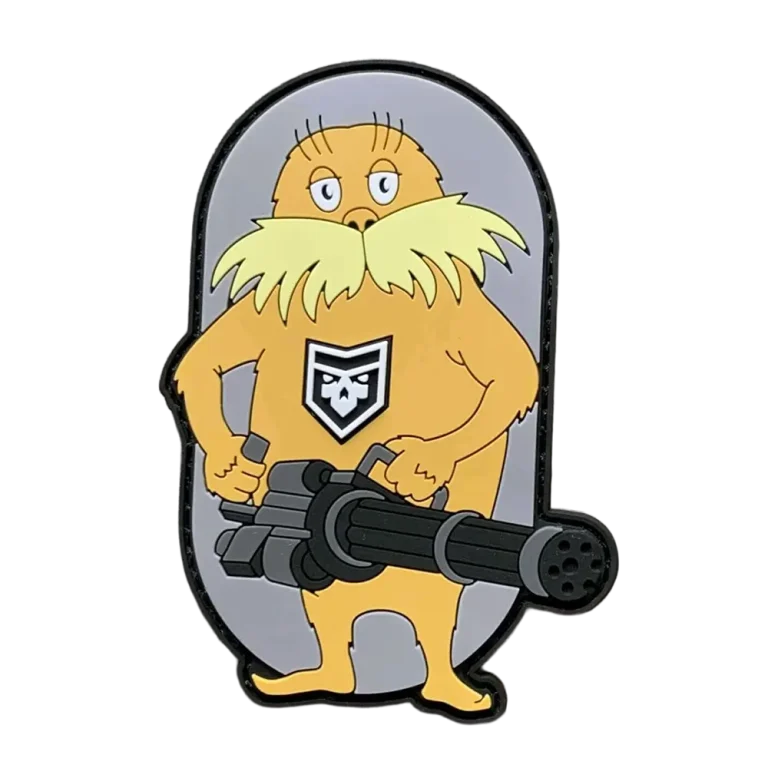 Lorax holding a minigun.