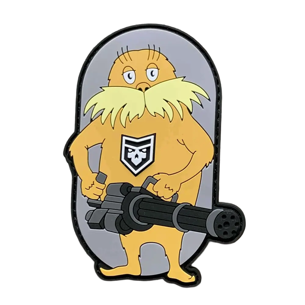Lorax holding a minigun.