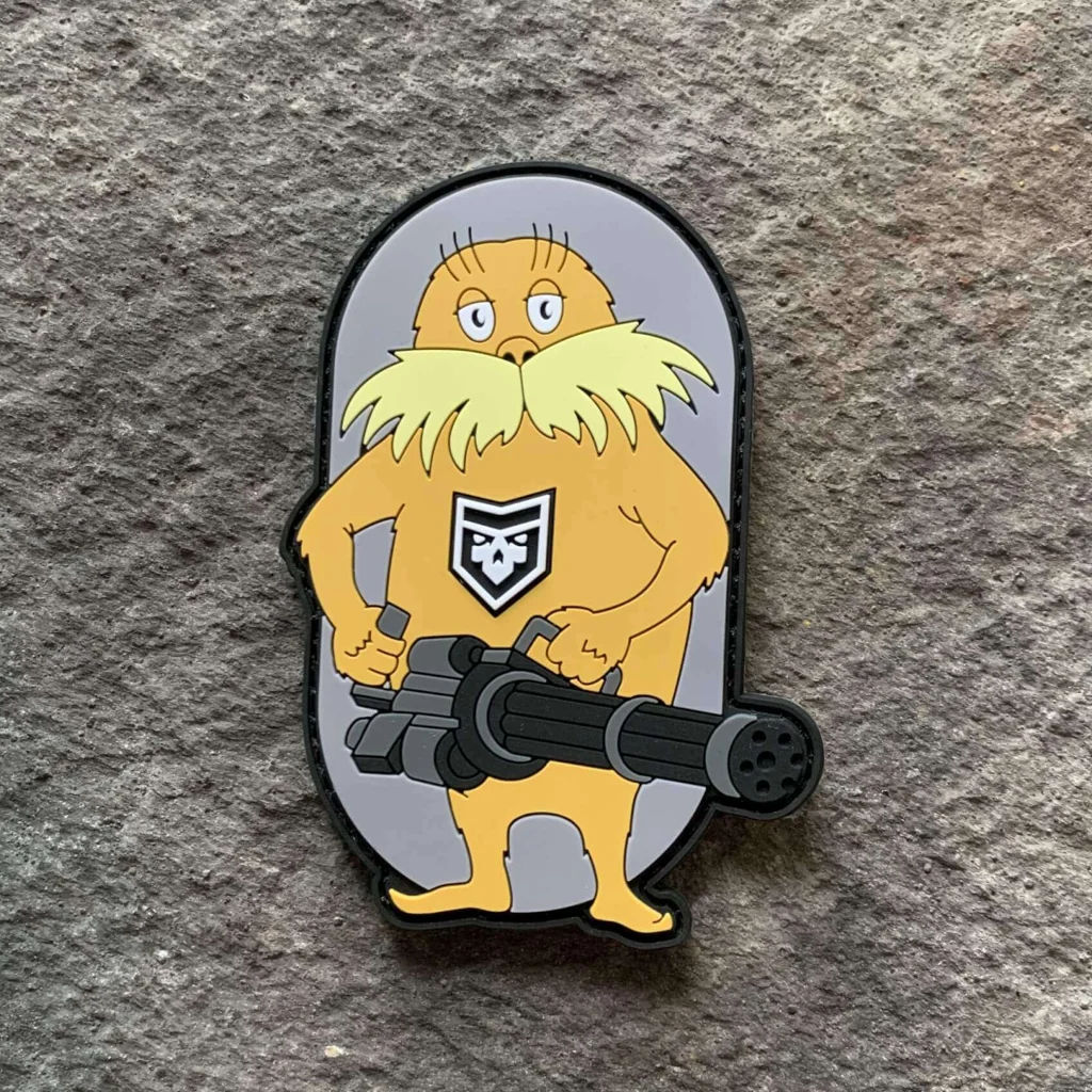 Lorax holding a minigun.
