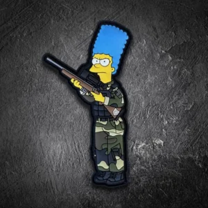 Marge Simpson holding gun PVC Patch