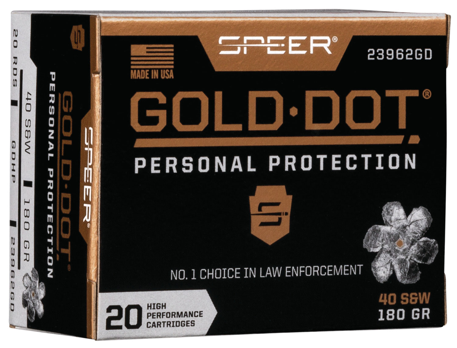 Speer Gold Dot Personal Protection 40 S&W 180gr HP, 20-Round Box