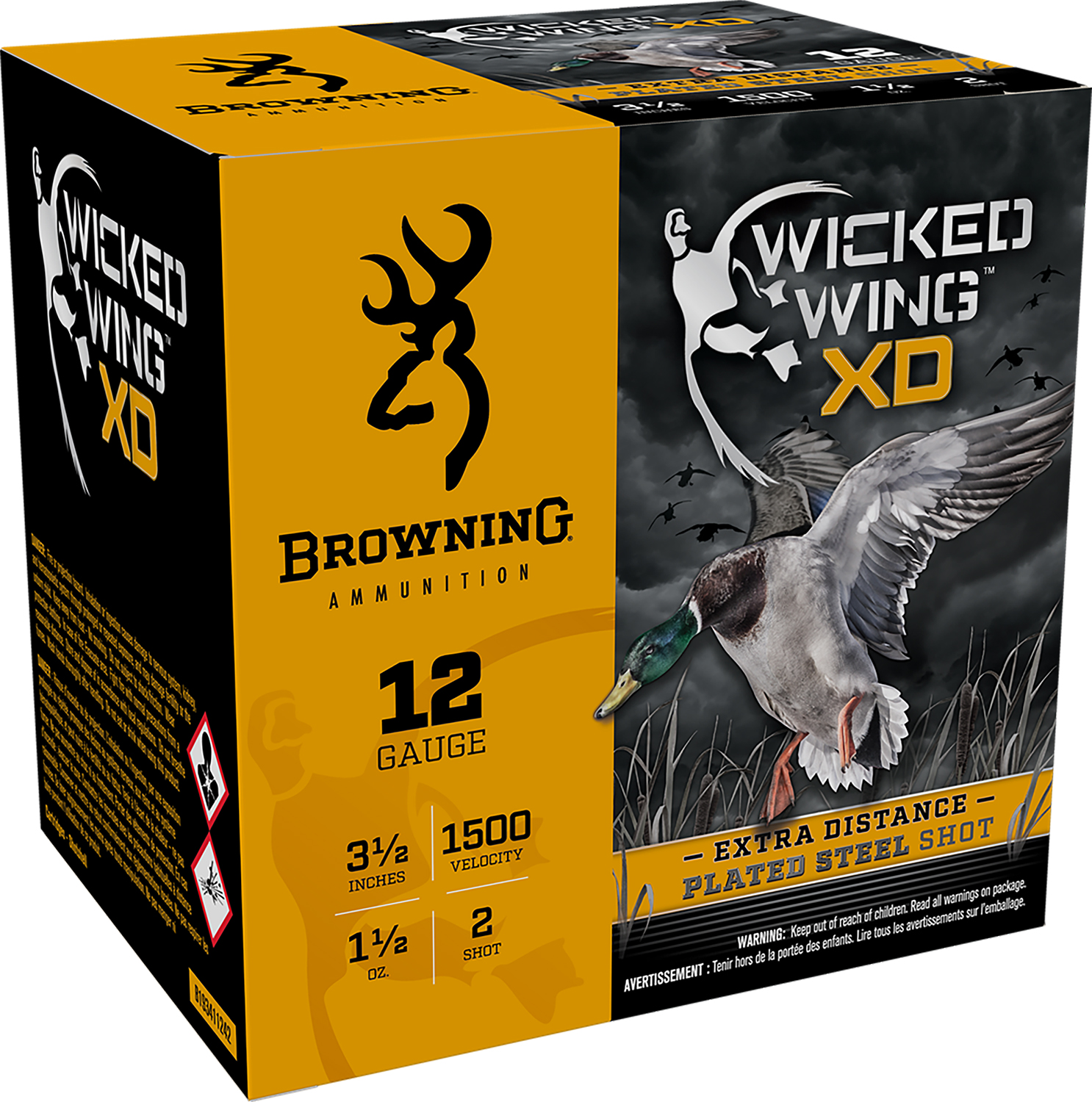 Browning Wicked Wing XD 12 Gauge 3.50" #2 Shot, 25-Round Box