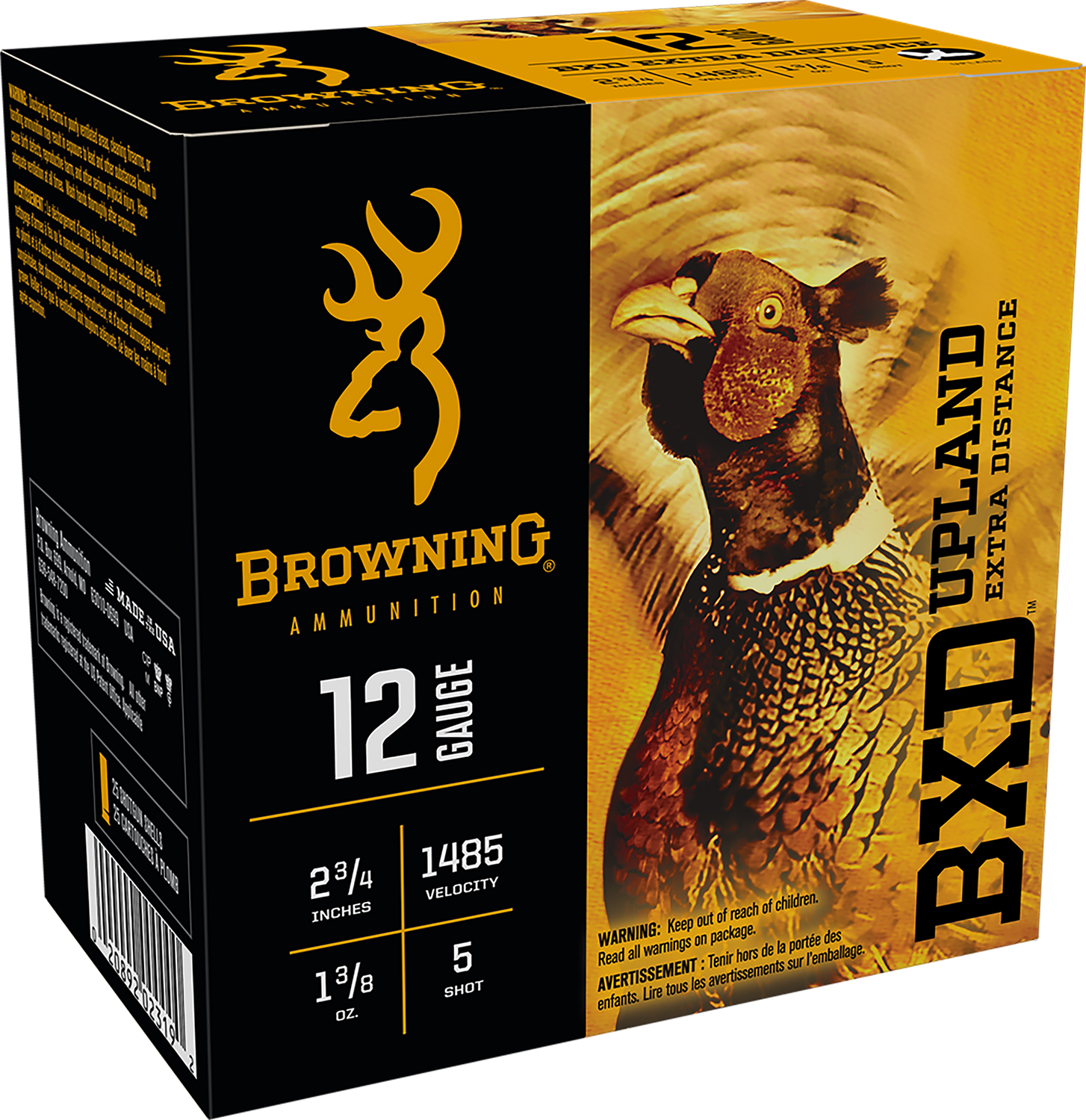 Browning BXD Upland 12 Gauge 2.75" #5 Shot, 25-Round Box