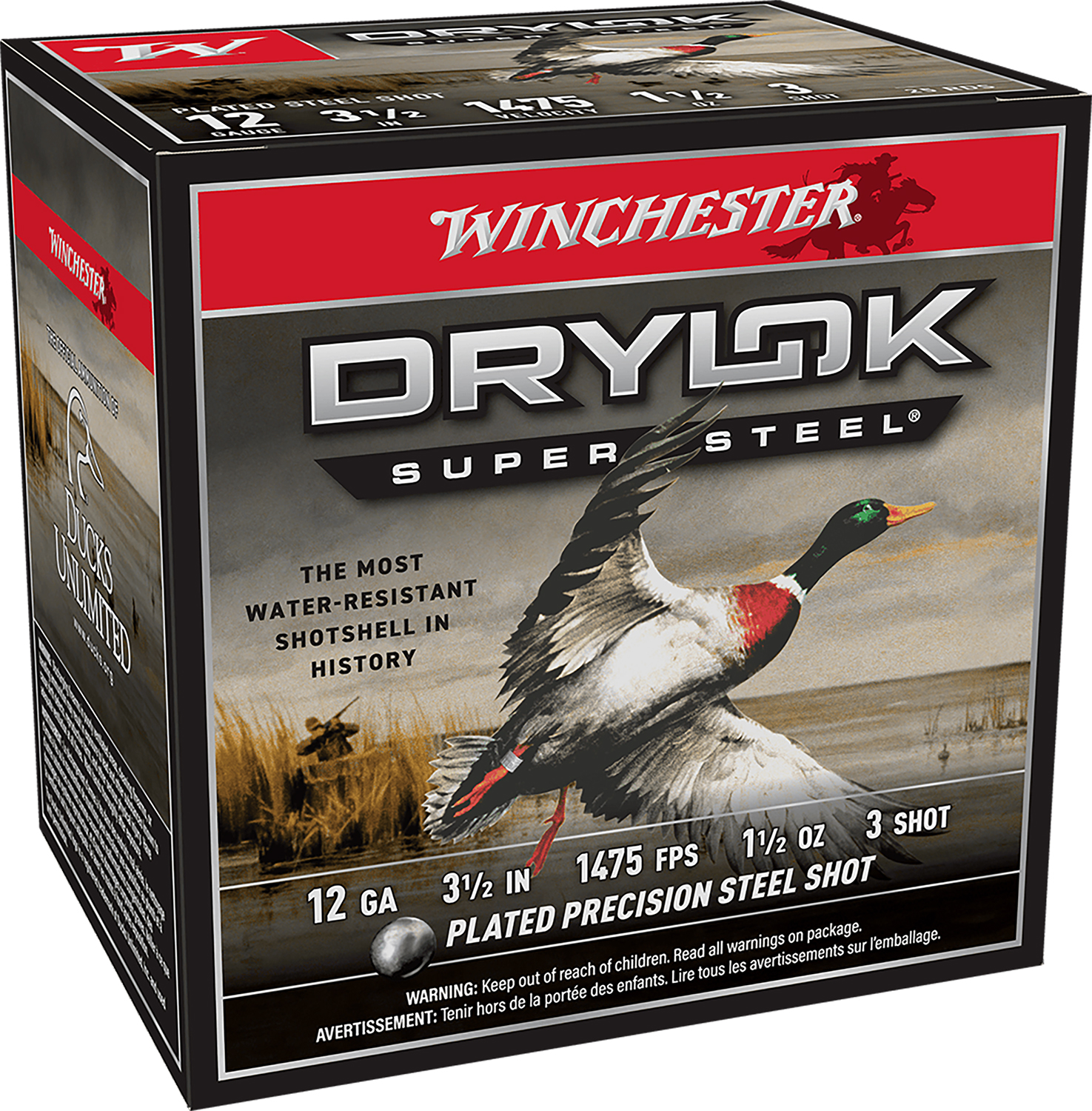 Winchester Drylok Super Steel High Velocity 12 Gauge, 25-Round Box