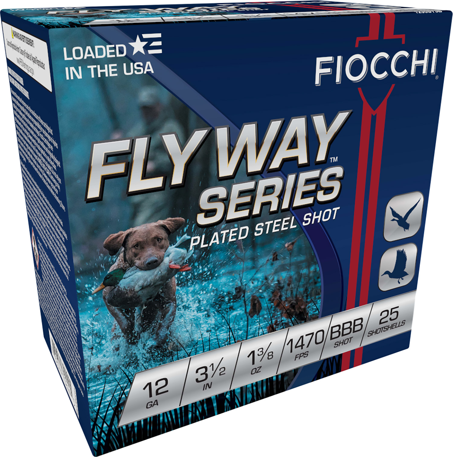 Fiocchi Flyway 12 Gauge 3.50" #BB Shot, 25-Round Box