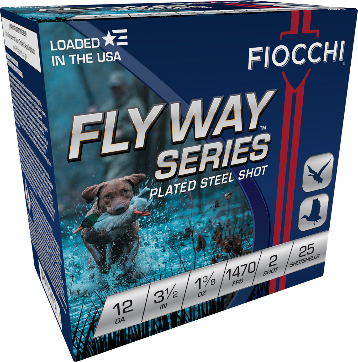 Fiocchi Flyway 12 Gauge 3.50" #2 Shot, 25-Round Box