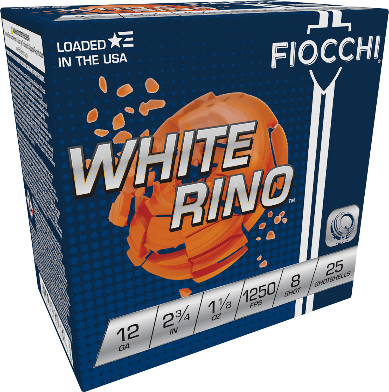 Fiocchi Exacta Target White Rino Target 12 Gauge 2.75", 25-Round Box