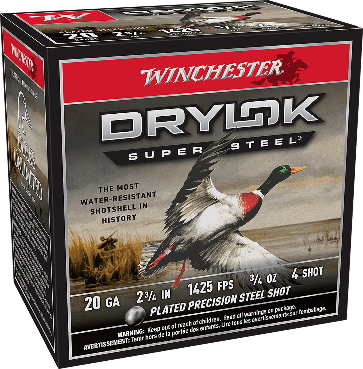 Winchester Drylok Super Steel Magnum 20 Gauge 2.75" #4, 25-Round Box