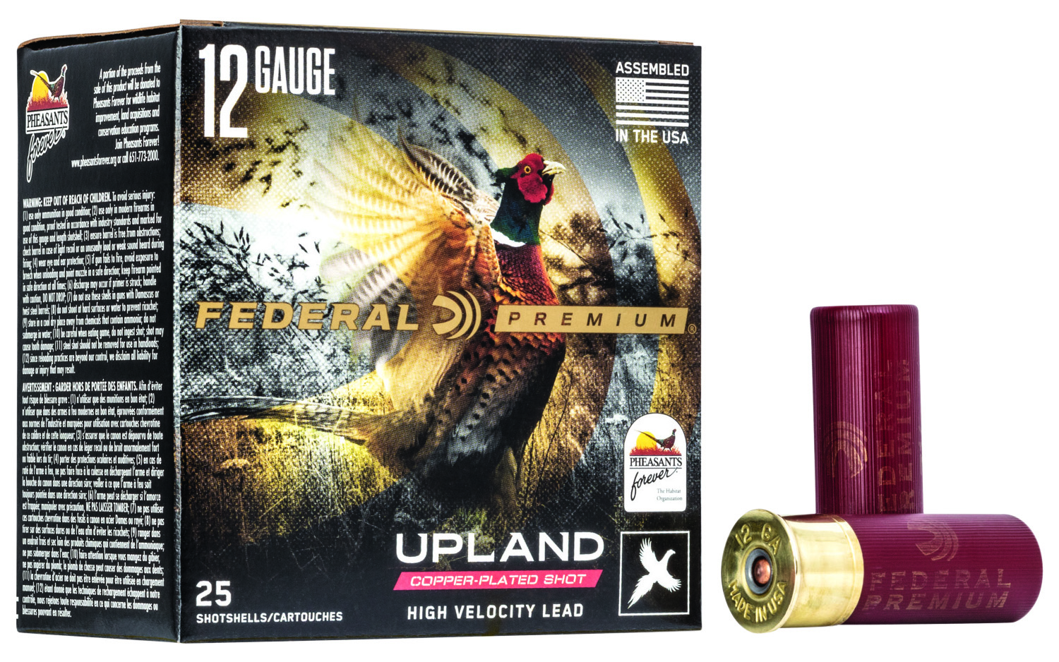 Federal Wing-Shok Pheasant Forever High Velocity 12, 25-Round Box