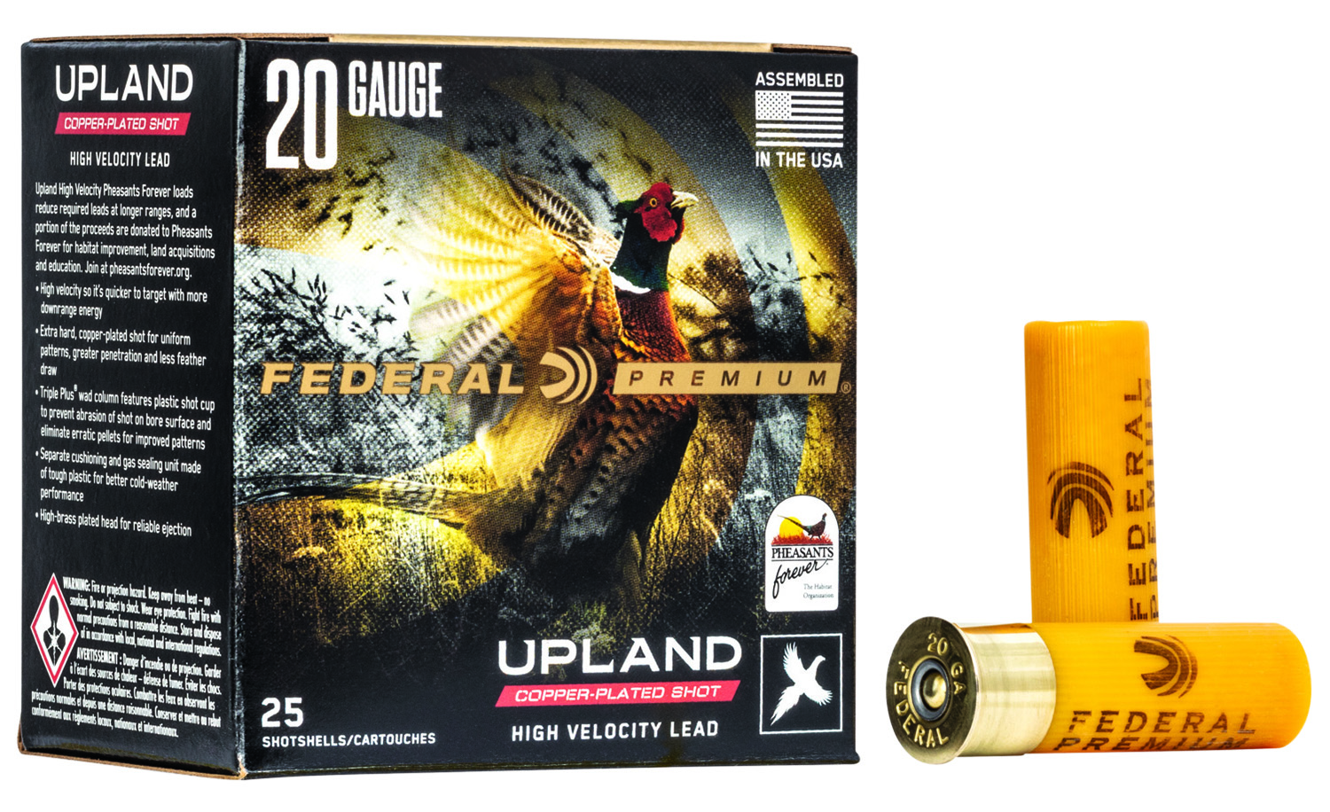 Federal Wing-Shok Pheasant Forever High Velocity 20, 25-Round Box