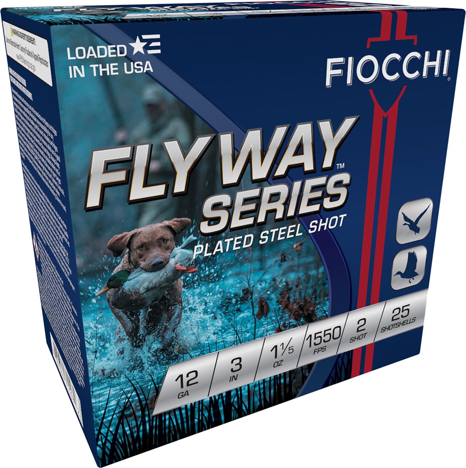 Fiocchi Flyway 12 Gauge 3" #2 Shot, 25-Round Box