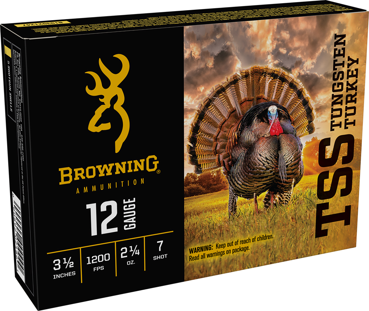 Browning TSS Tungsten Turkey 12 Gauge 3.50" #7 Shot, 5-Round Box