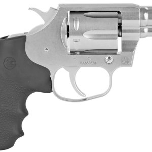 Colt Mfg COBRASB2BB Cobra 38 Special 6 Shot 2" Brushed Stainless Steel Barrel & Cylinder, Matte Stainless Frame, Black Hogue Rubber w/Finger Grooves Grip