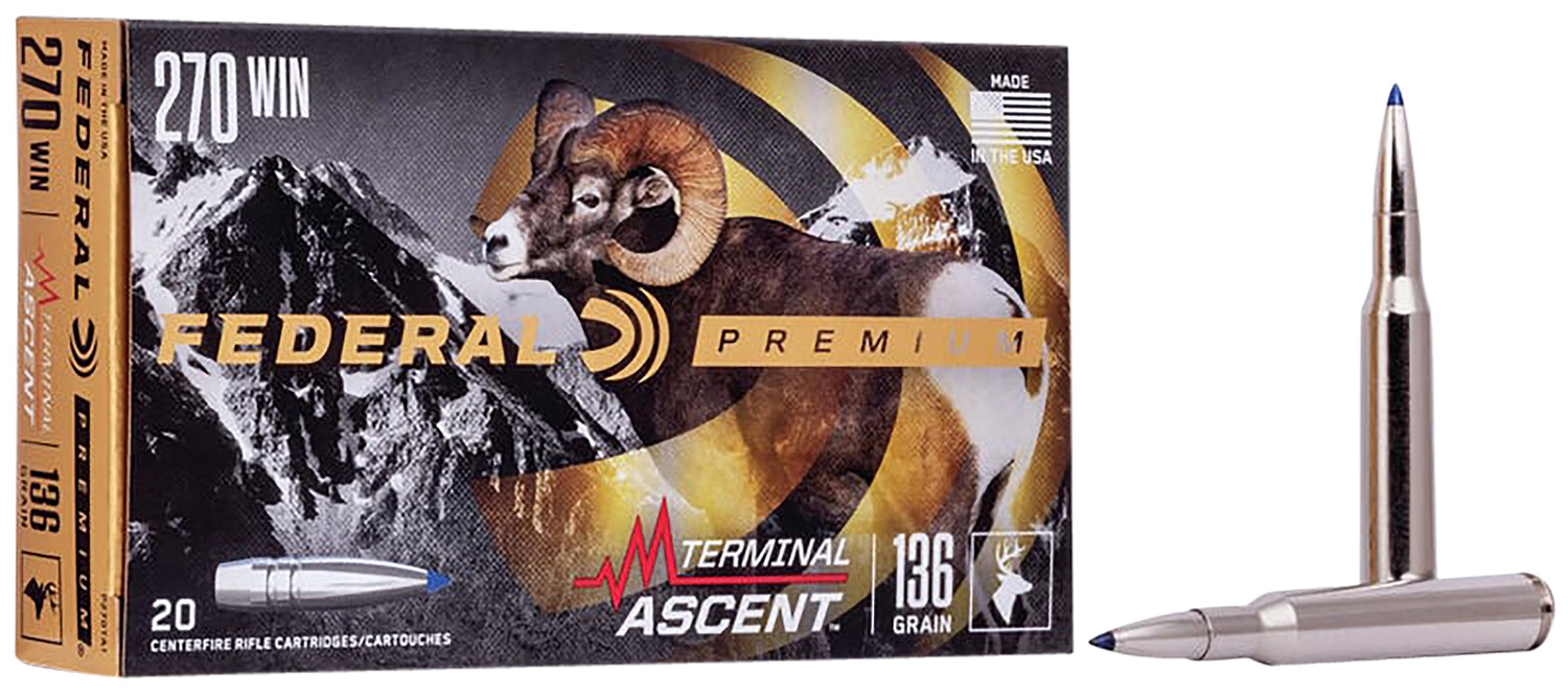 Federal Terminal Ascent 270 Win 136gr, 20-Round Box