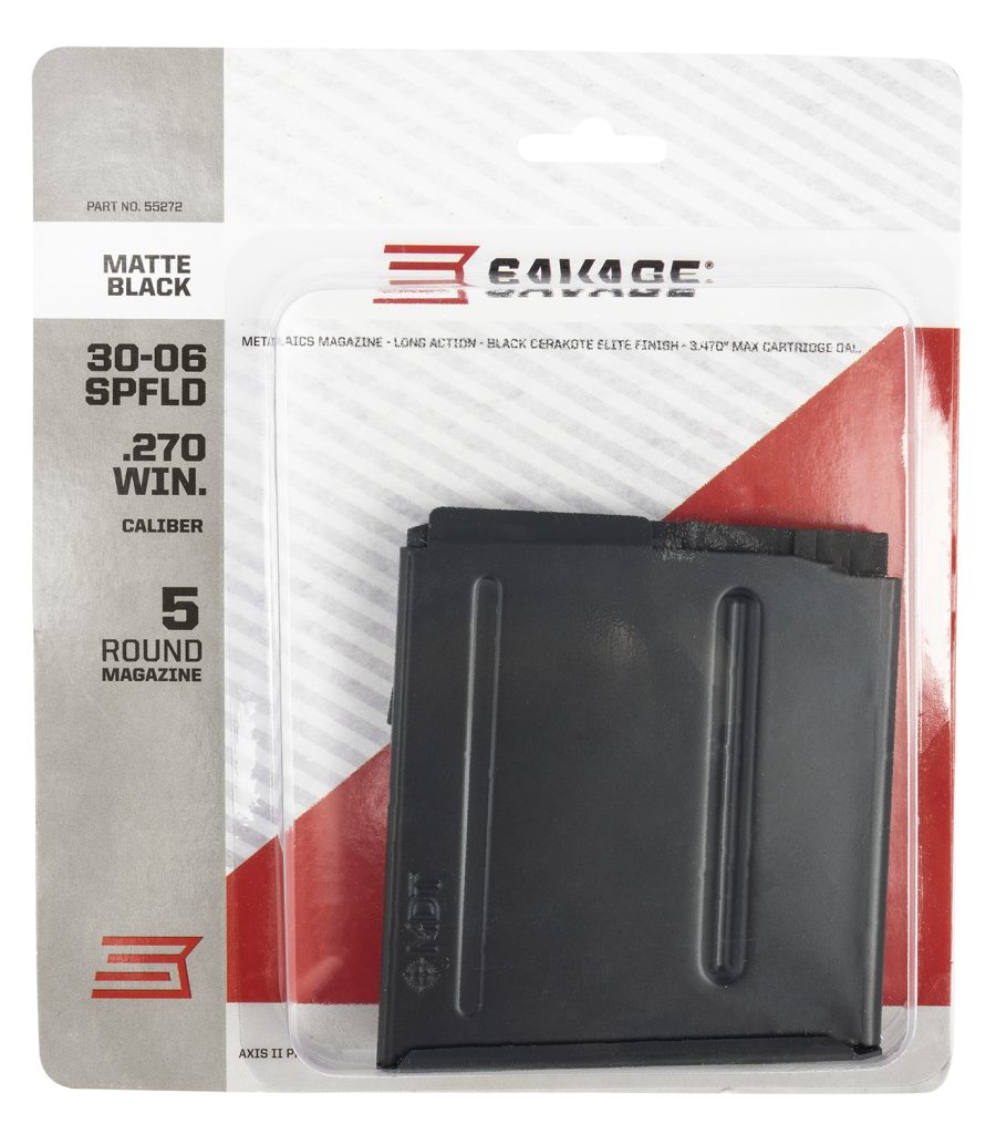 Savage Arms 55272 Savage  5rd 270 Win/30-06 Springfield Fits Axis II Precision Matte Black Steel