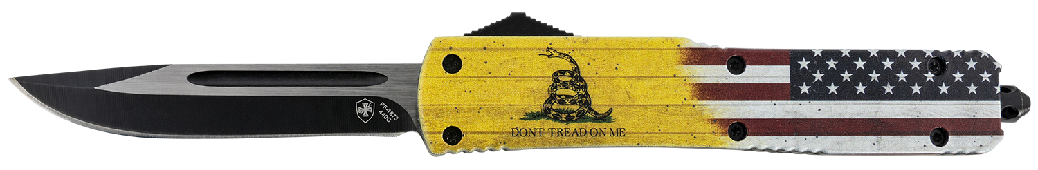 Templar Gen II Don't Tread On Me Slim OTF Knife, 3.50" 440C
