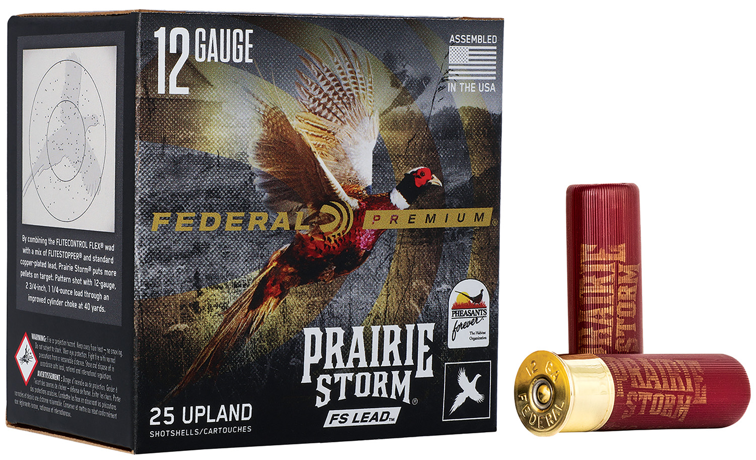 Federal Prairie Storm FS 12 Gauge 3" #4 Shot, 25-Round Box