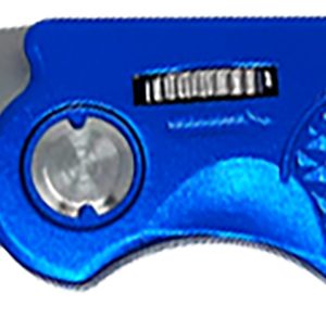 AccuSharp 701C Sport  3" Folding Plain Stainless Steel Blade/Blue Anodized Aluminum Handle Includes Belt Clip