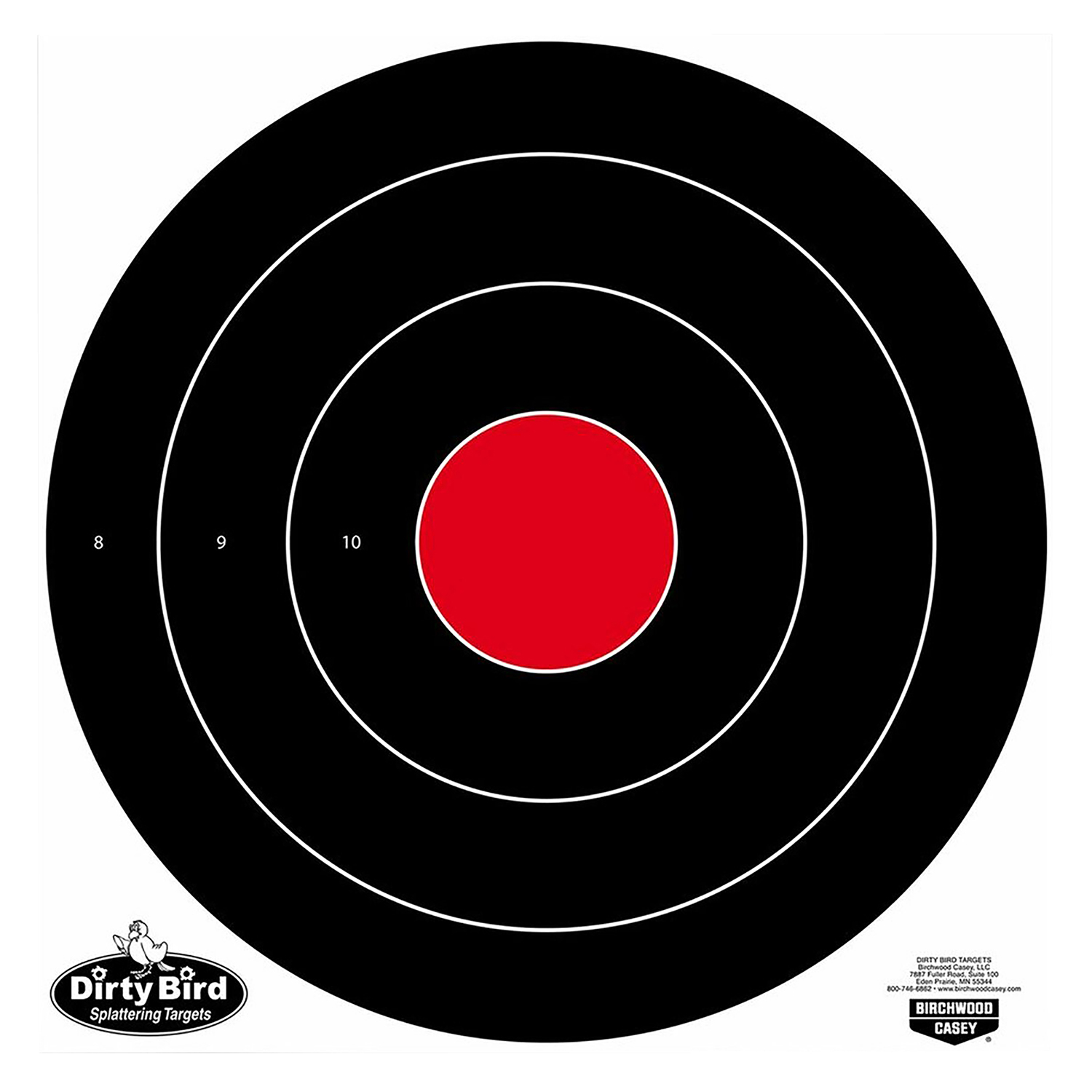 Birchwood Casey Dirty Bird Bullseye Tagboard Target 17.25" 100 Per Pkg